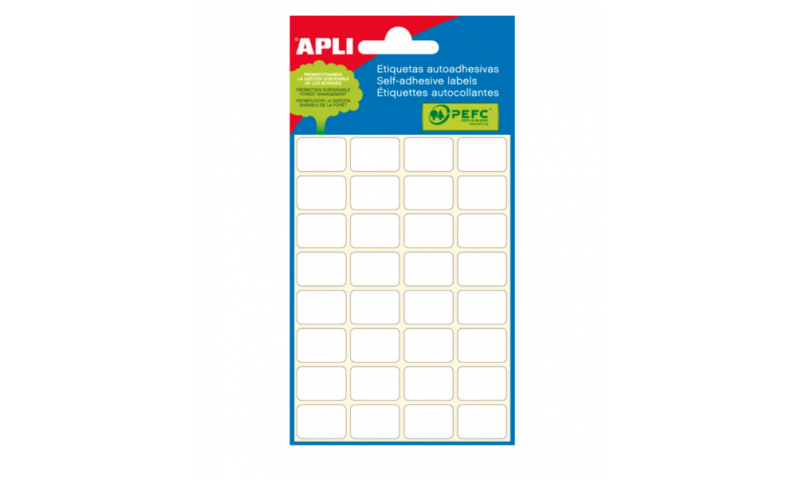 APLI White Rectangular Labels 84 per Pk, 13 x 40mm