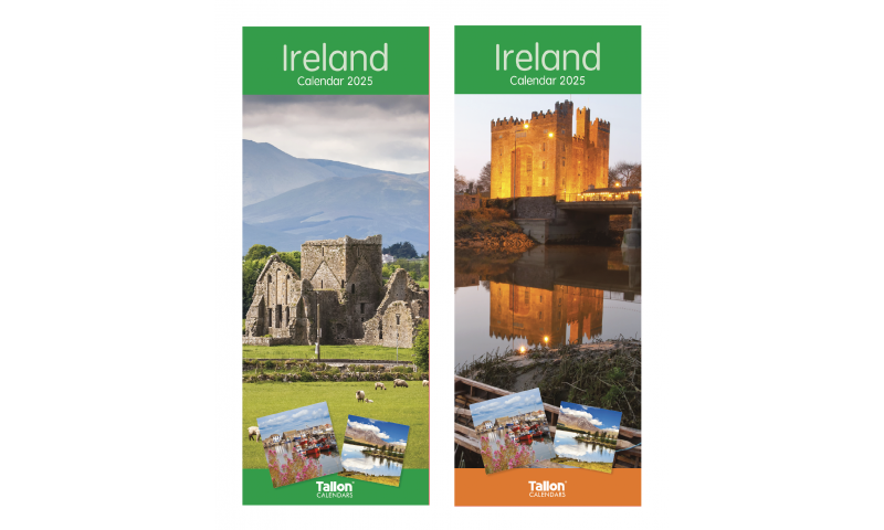 Explore Ireland Slim Scenic Calendar 2025, 12 Quality Scenes of Ireland, 4 Asstd Styles. DELIVERY AUGUST.