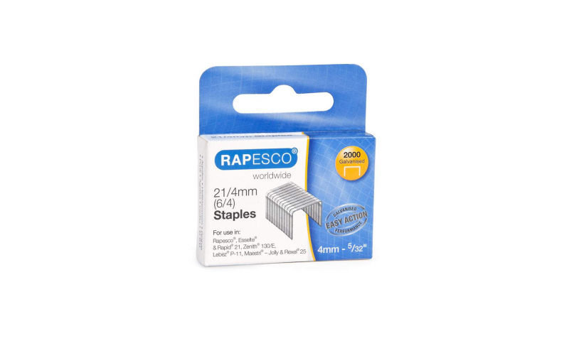 Rapesco 21/4 (Bambi) Staples for SP64 Stapling Plier - Box of 2000.