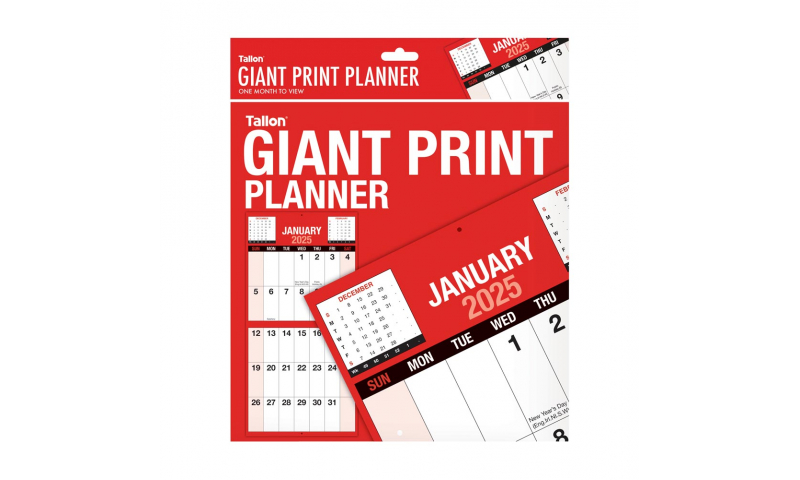 Easyview Giant Print Wall Calendar 2025, Month to View. DELIVERY AUGUST