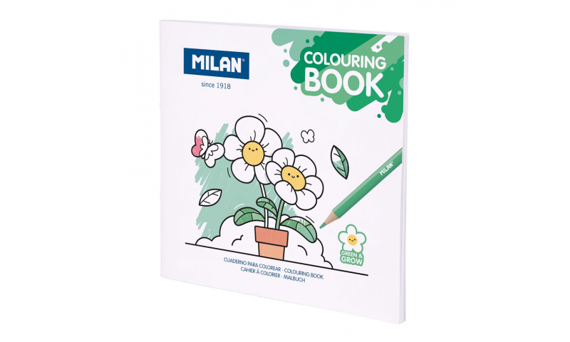 Milan Colouring Book, 21 x 21, Green & Grow.