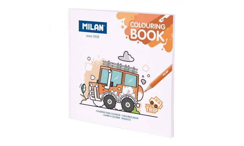 Milan Colouring Book, 21 x 21, Let's Go Trip.