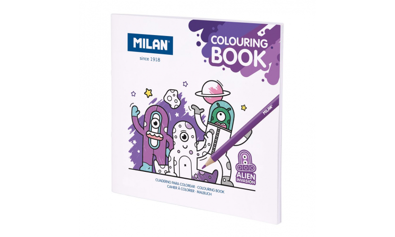 Milan Colouring Book, 21 x 21, Alien Invasion.