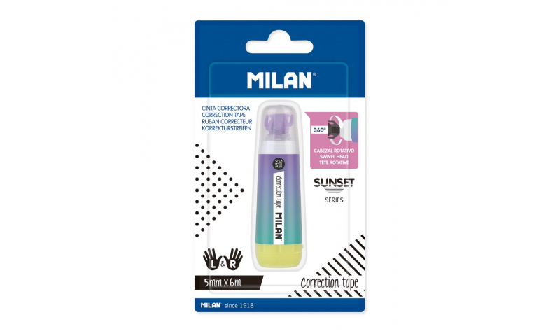 Milan Sunset Correction Tape 5mm x 6M, carded.