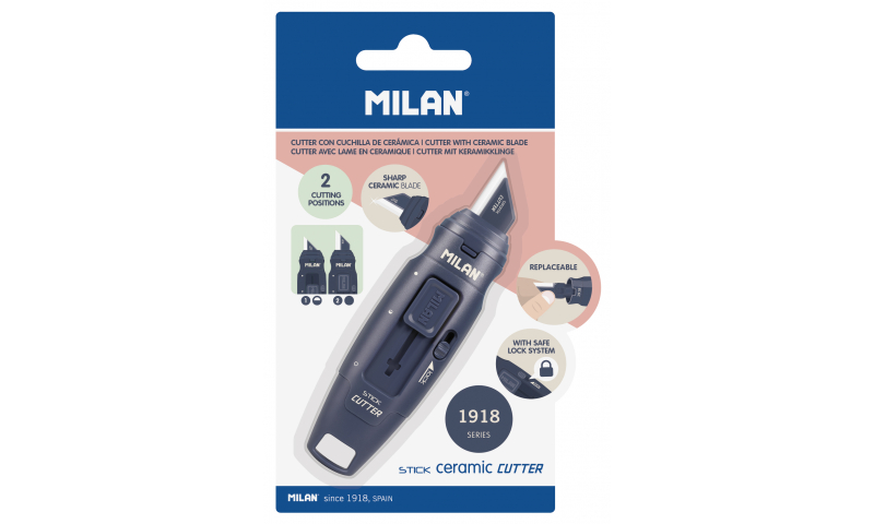 Milan Stick Super Sharp & Strong Ceramic Cutter on hanging card