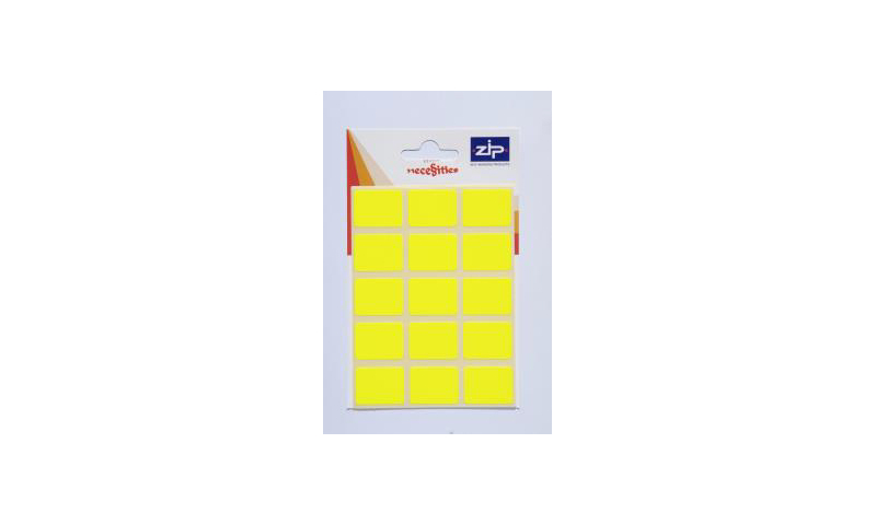 Necessities Flourescent  Rectangular Labels 60 per Pack 19x25mm - Yellow