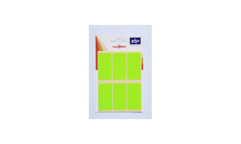 Necessities Flourescent  Rectangular Labels 24 per Pack 25x50mm - Green