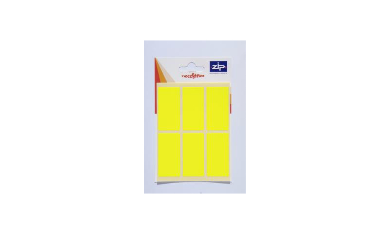 IVY Flourscent  Rectangular Labels 24 per Pack 25x50mm - Yellow