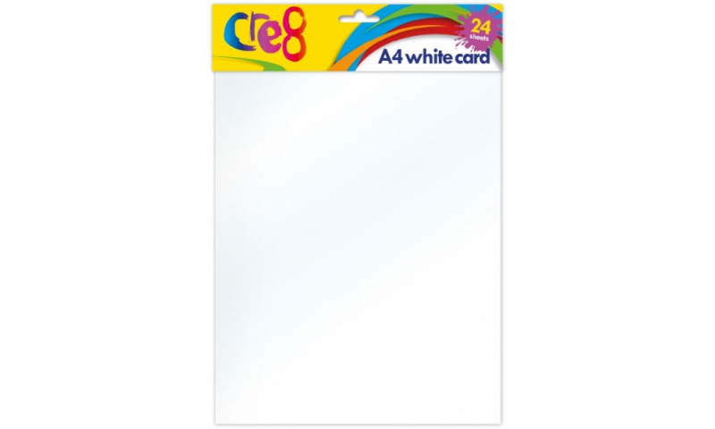 Cre8 A4 White Card, Pack of 24